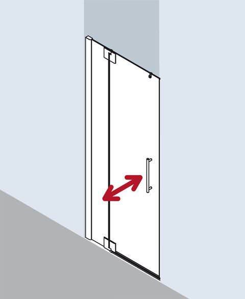 Kermi PASA XP Pendeltür 1-flügelig mit Festfeld PX 1TR/L-PX1TR075181AKM
